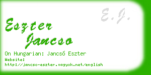 eszter jancso business card